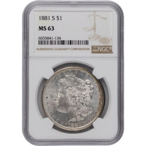 United States 1881-S Silver Morgan Dollar