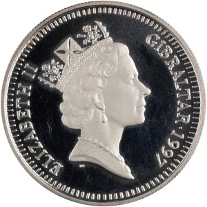 Gibraltar 1997 5 Pounds Golden Wedding