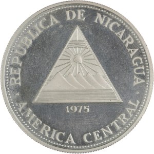 Nikaragua 1975, srebrna moneta o nominale 100 cordobas
