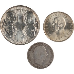Greece 1901-1963 Silver Coin Lot (3 Pieces)