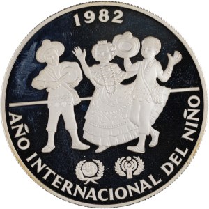 Panama 1982, srebrna moneta o nominale 10 balboów, Rok Dziecka