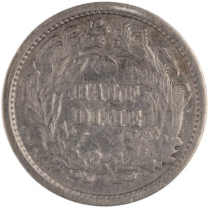 United States 1861/0 Silver Half Dime Seated Liberty