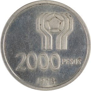 Argentina 1978 Silver 2000 Pesos World Football Championship