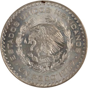Mexico 1957 Silver Peso