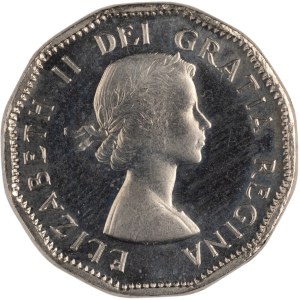 Canada 1955, 5 cents, qualité « Proof Like »
