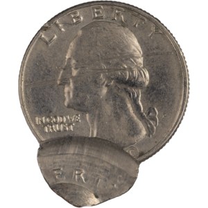 United States ND Quarter Washington - Double Struck Error