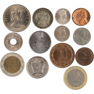 World Mixed Lot - Hong Kong, Isreal, USA (error) Etc. (13 pieces)