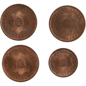 Lotto di monete del Perù (4 pezzi)
