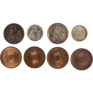 Peru 1874-1948 Silver , Copper (8 Pieces)