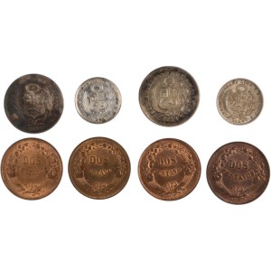 Peru 1874-1948 Silver , Copper (8 Pieces)