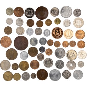 World Mixed Lot 1809-1985 Brazil, India, Ireland Etc. (50 Pieces)