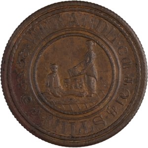 Ceylon 1843 (1881) 19 Cents Token