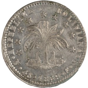 Bolivia 1859 FJ Silver 4 Soles