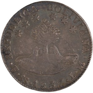 Bolivia 1837 LM Silver 8 Soles