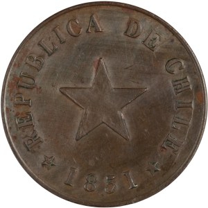 Cile 1851 1 centavo