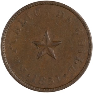 Chile 1851 1/2 Centavo