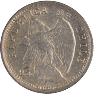 Chile 1904 Silver 10 Centavos