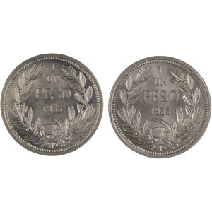 Chile 1 Peso Coin Lot (2 Pieces)