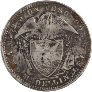 Colombia 1871 Silver 1 Peso