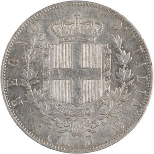 Italy 1871 Silver 5 Lire