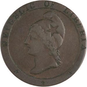Liberia 1847 2 Cents