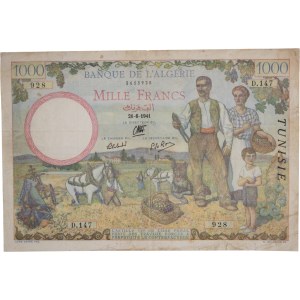 Algeria 1941 1000 Francs Banknote