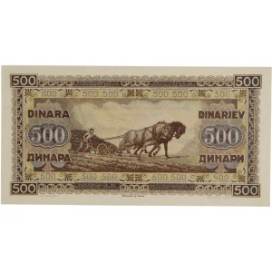 Banconota da 500 dinari della Jugoslavia, 1945