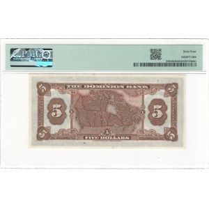 Canada 1938 $5 The Dominion Bank Banknote