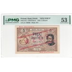 Poland 1924 5 Zlotych Specimen Banknote