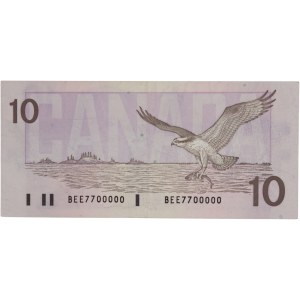 Bank of Canada 1989 $10 Banknote Unique Serial Note