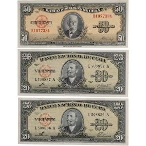Cuba Banknote Lot 20-50 Pesos (3 Pieces)