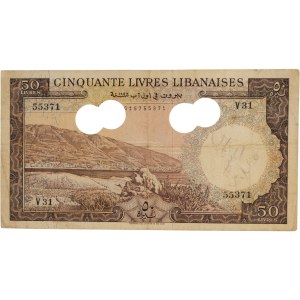 Banconota da 50 livre del Libano del 1952