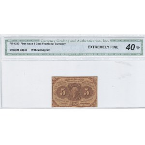 United States 5 Cents Fractional Currency Fr. 1230