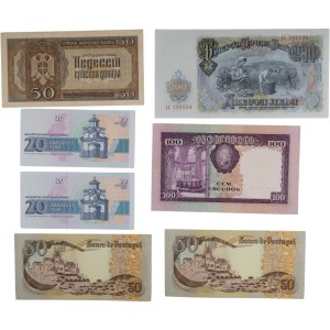 Foreign Banknote Lot Portugal, Yugoslavia Etc. (7 Pieces)