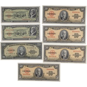 Cuba Banknote Lot 5-50 Peso (7 Pieces)