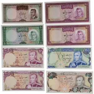 Zestaw banknotów irańskich (8 sztuk)