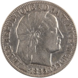 Haiti 1895 Silver 50 Centimes
