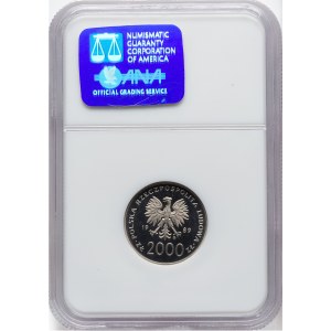 Poland 1989 Nickel 2000 Złotych John Paul II Próba - Kratka