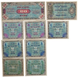Germany 1944 1/2 Mark to 20 Mark (9 Pieces)