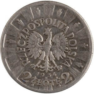 Poland 1934 Silver 2 Złote Józef Piłsudski