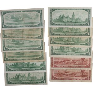 Bank of Canada 1954 & 1967 Replacement Banknotes (12 Pieces)