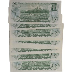 Bank of Canada 1973 $1 Banknotes in Sequence BC-46b (50 Pieces)