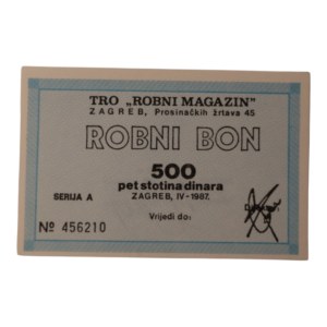 Kroatien, Zagreb, 1987, 500-Dinara-Banknote