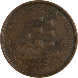 United States 1841 Martin Van Buren / Daniel Webster Hard Times Token