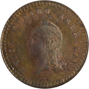 Związek Ameryki Środkowej, 1889 r., 2 centavos, moneta próbna