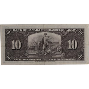 Bank of Canada 1937 $10 Banknote Gordon-Towers W/D BC-24b
