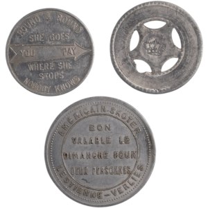 3 Aluminum Tokens, Miller Oil Co Etc. (3 Pieces)