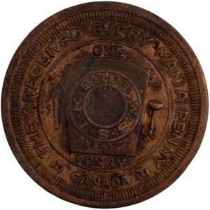 Jeton maçonnique du Canada, section n° 247 de Nilestown (Ontario)