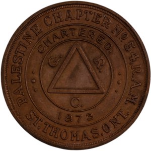 Canada St. Thomas Ontario Chapter No. 54 Masonic Penny Token