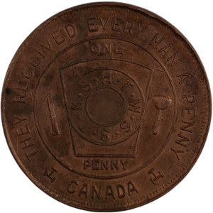 Canada St. Thomas Ontario Chapter No. 54 Masonic Penny Token